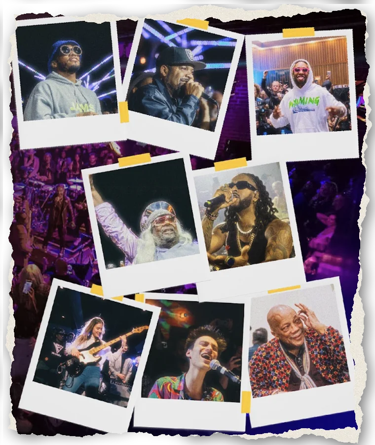 Polaroids of past JammJam performers